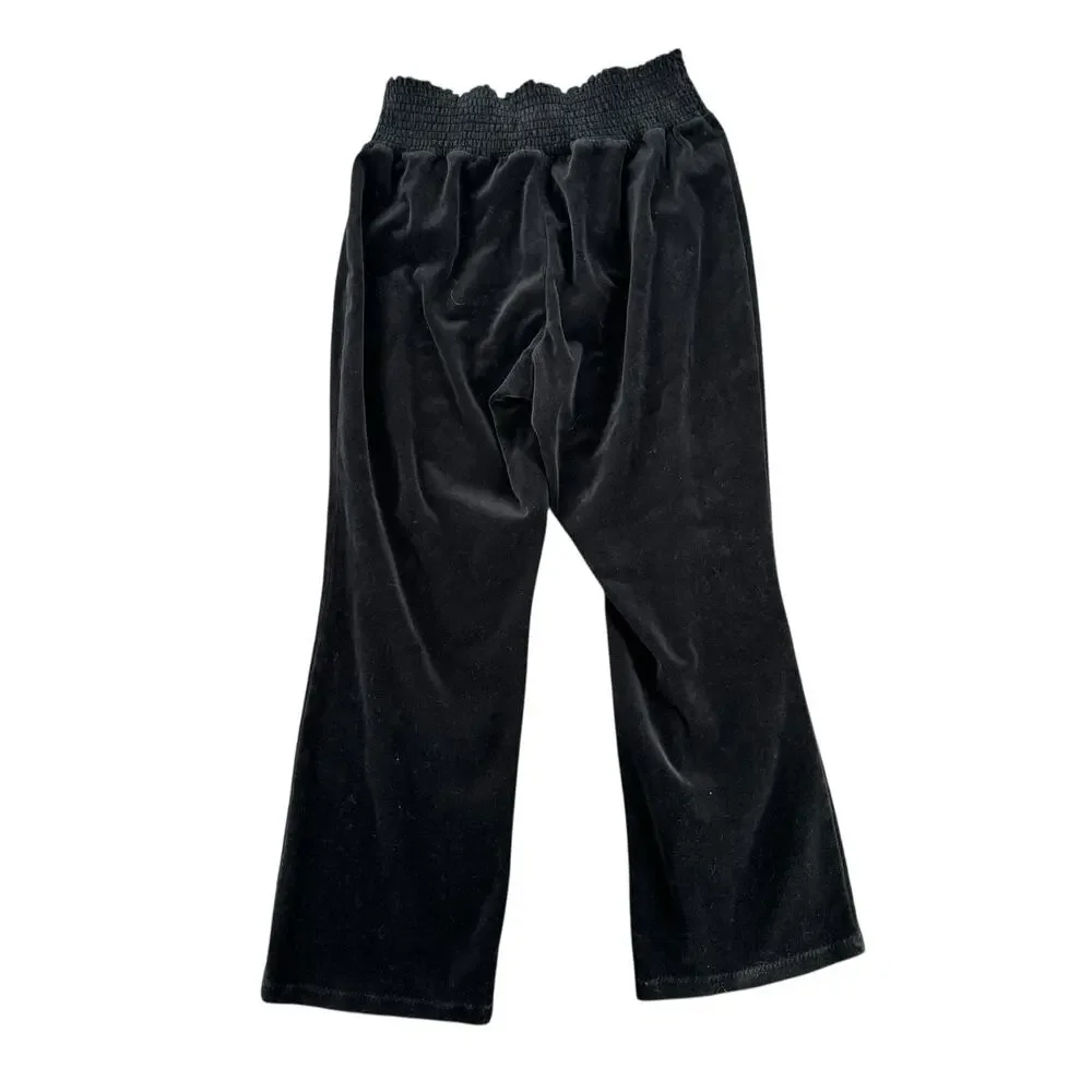 Maternity Black Velvet Maternity Pants Vintage 2000's Liz Lange Large - Picture 5 of 6